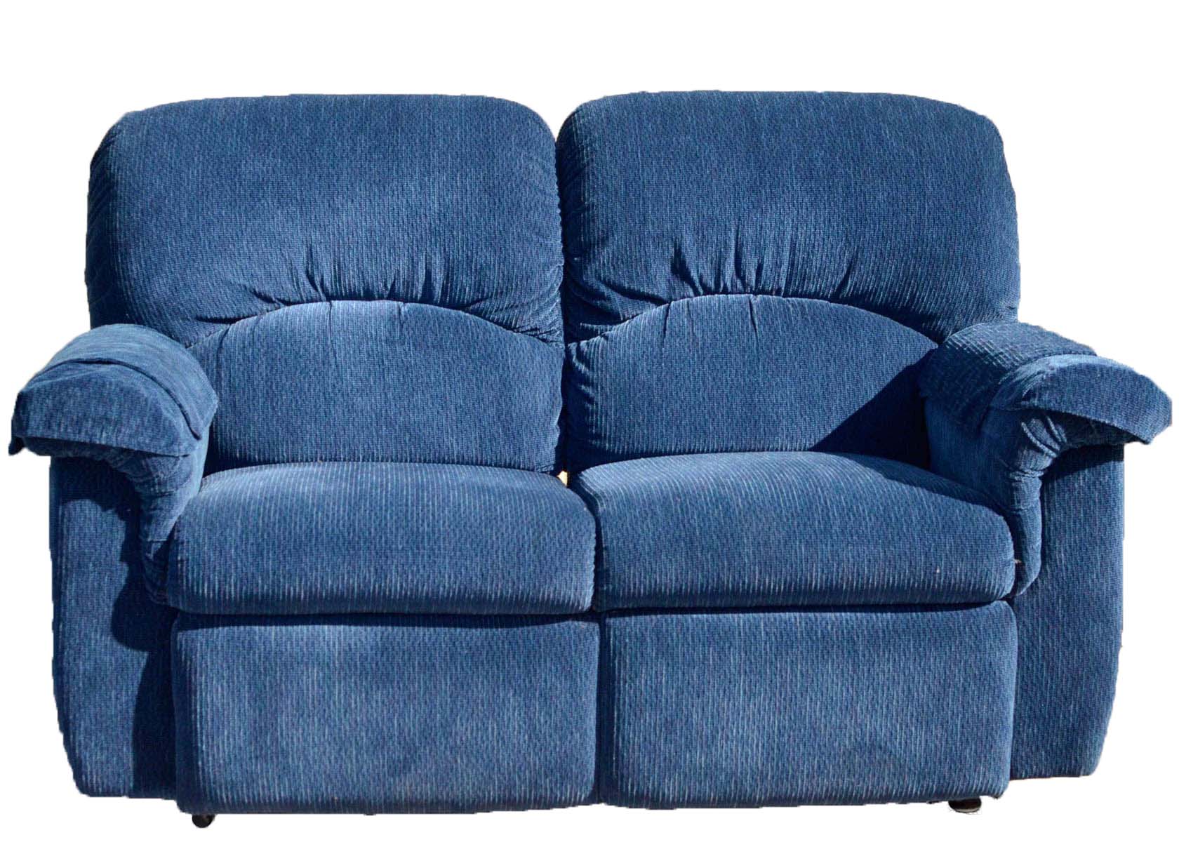 La-Z-Boy Loveseat Recliner in Blue Velour