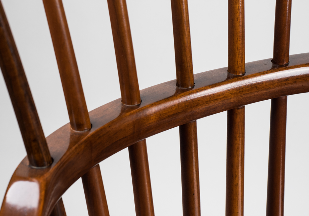 Hand Crafted Robert Treate Hogg Cherry Windsor Style Arm Chairs