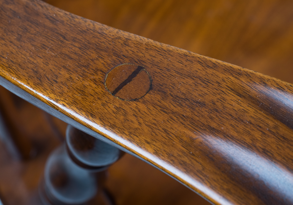 Hand Crafted Robert Treate Hogg Cherry Windsor Style Arm Chairs