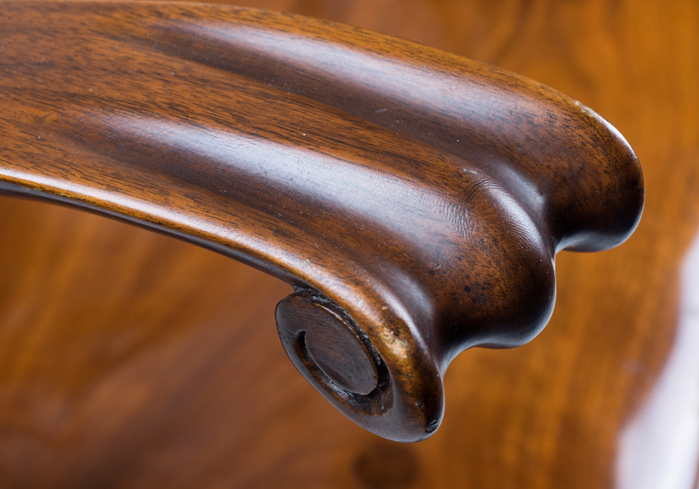 Hand Crafted Robert Treate Hogg Cherry Windsor Style Arm Chairs