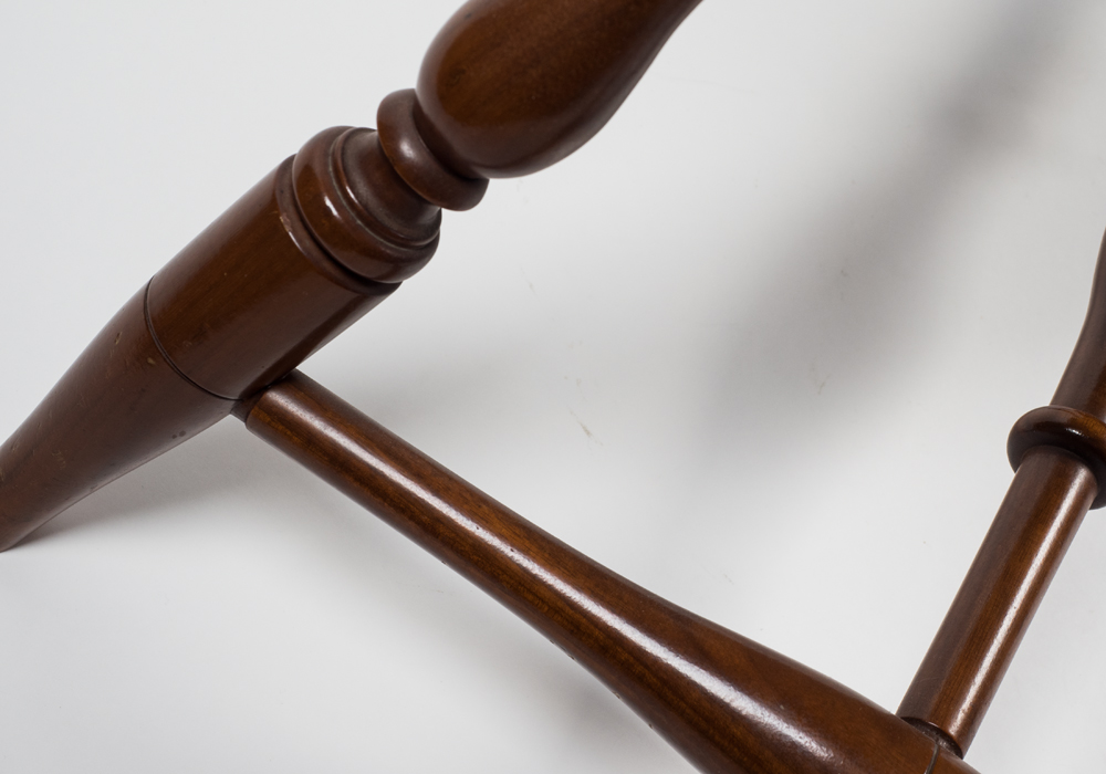 Hand Crafted Robert Treate Hogg Cherry Windsor Style Arm Chairs