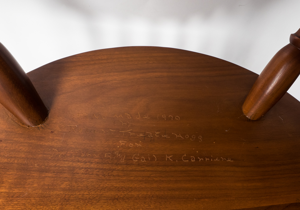 Hand Crafted Robert Treate Hogg Cherry Windsor Style Arm Chairs