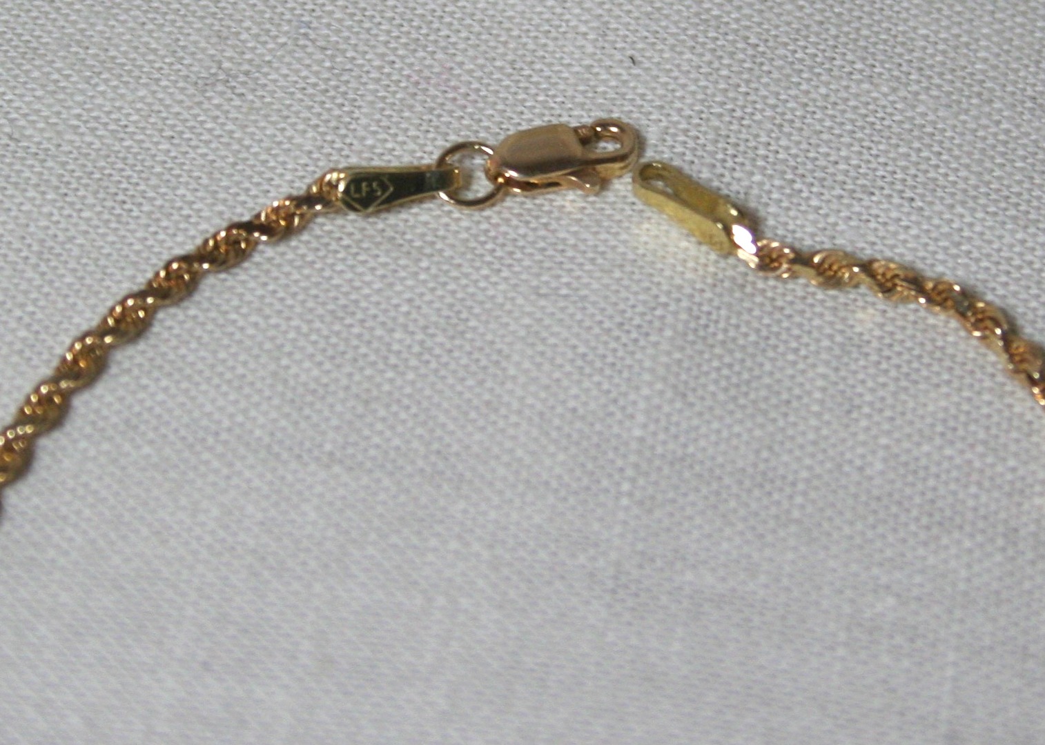 10K Yellow Gold Rope Bracelet