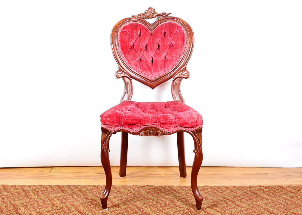 Vintage Heart Back Side Chair