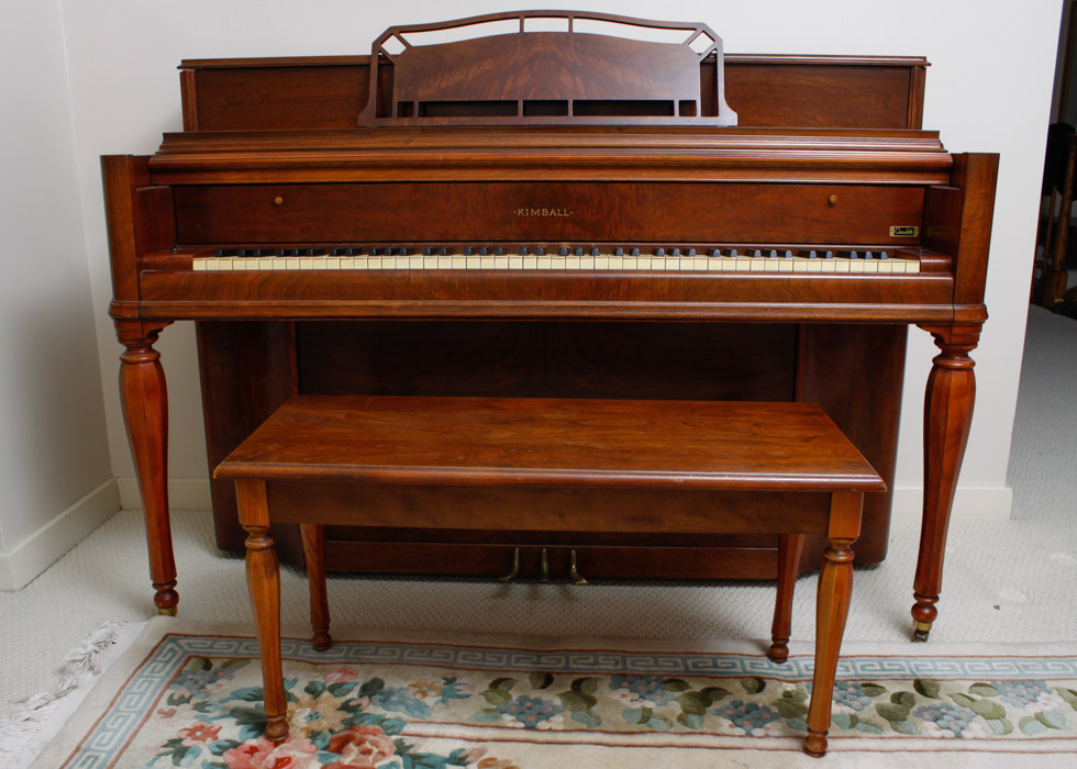 Kimball Console Upright Piano with Bench