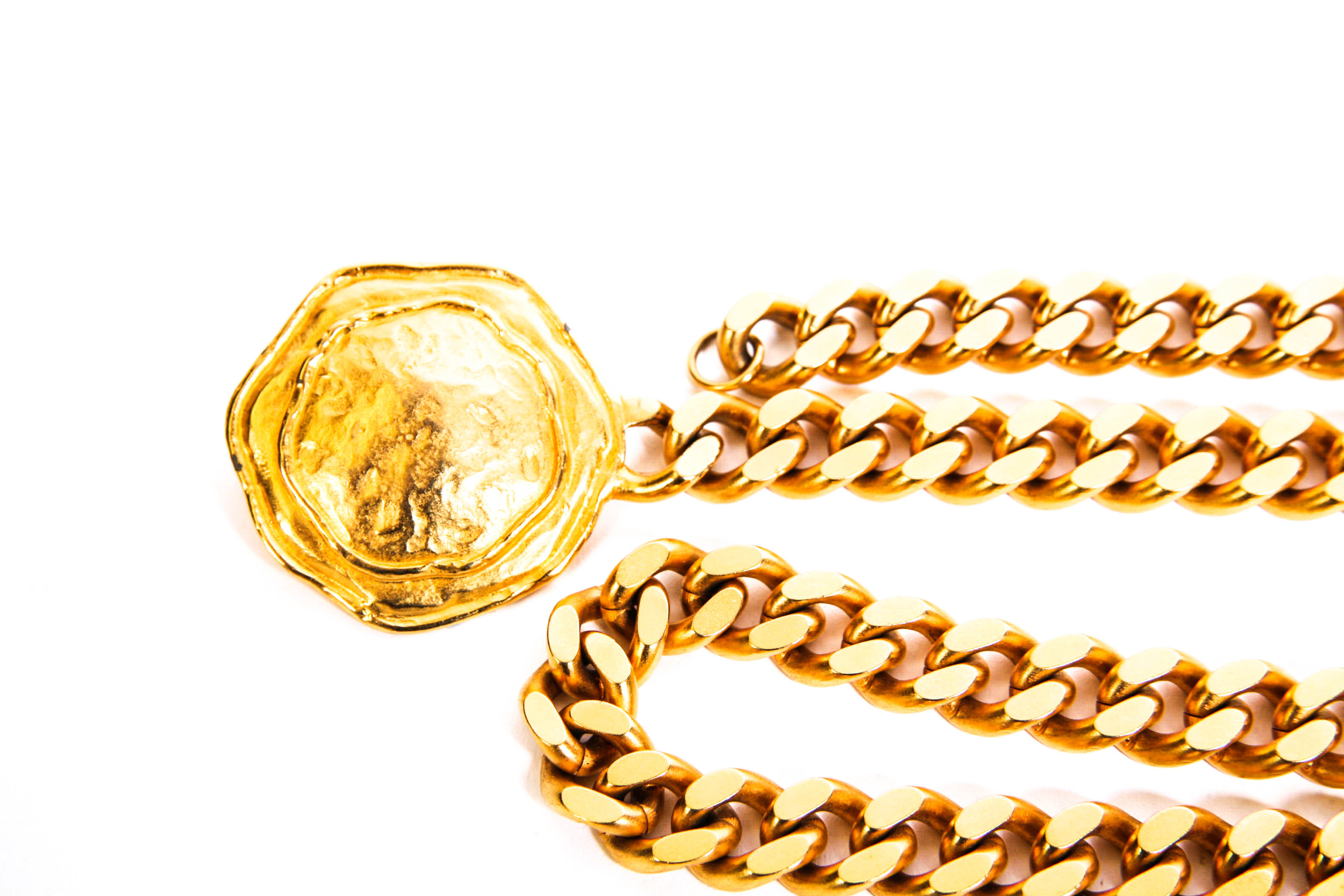 Vintage Gold Tone Chain Link Belt