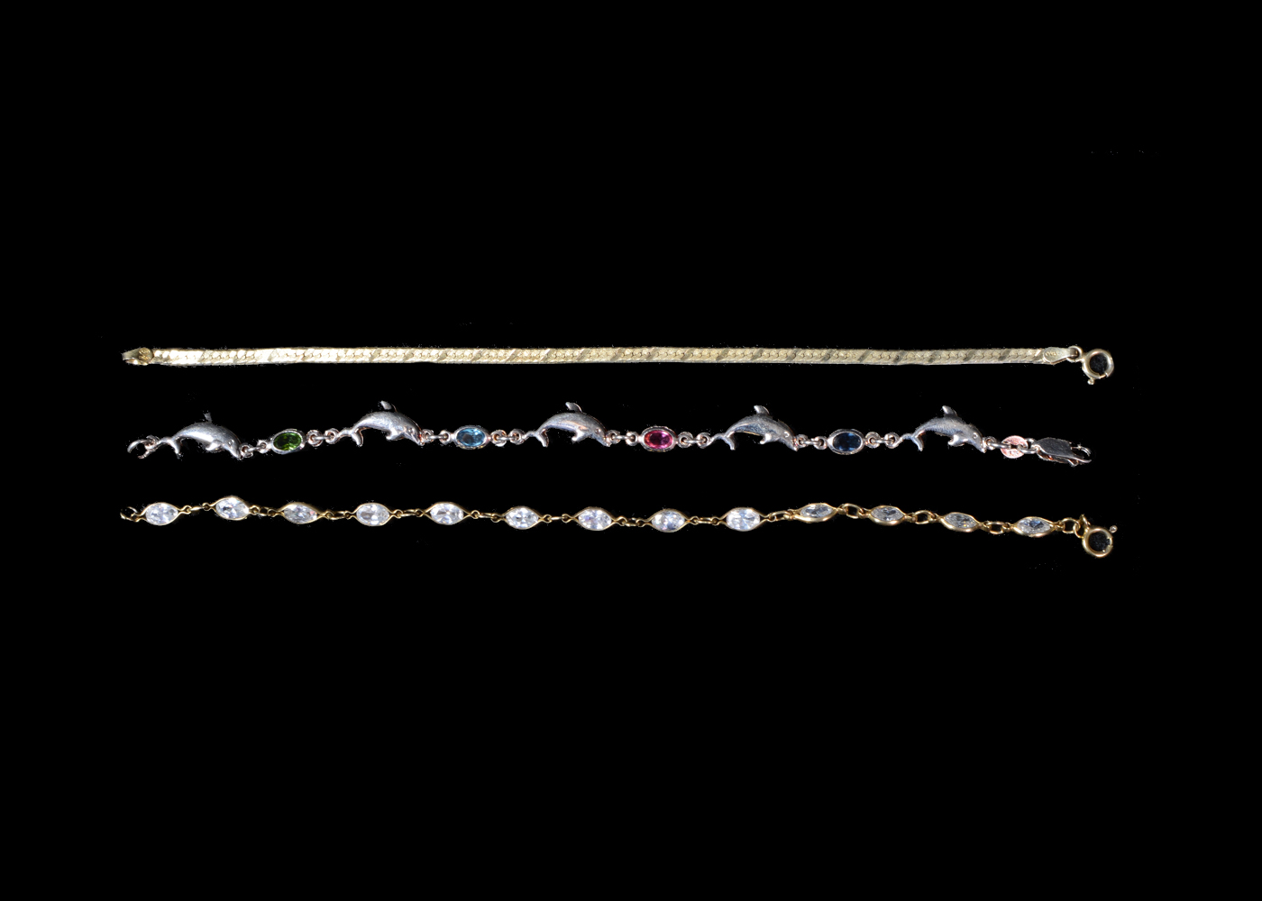 Trio of Sterling Silver Bracelets