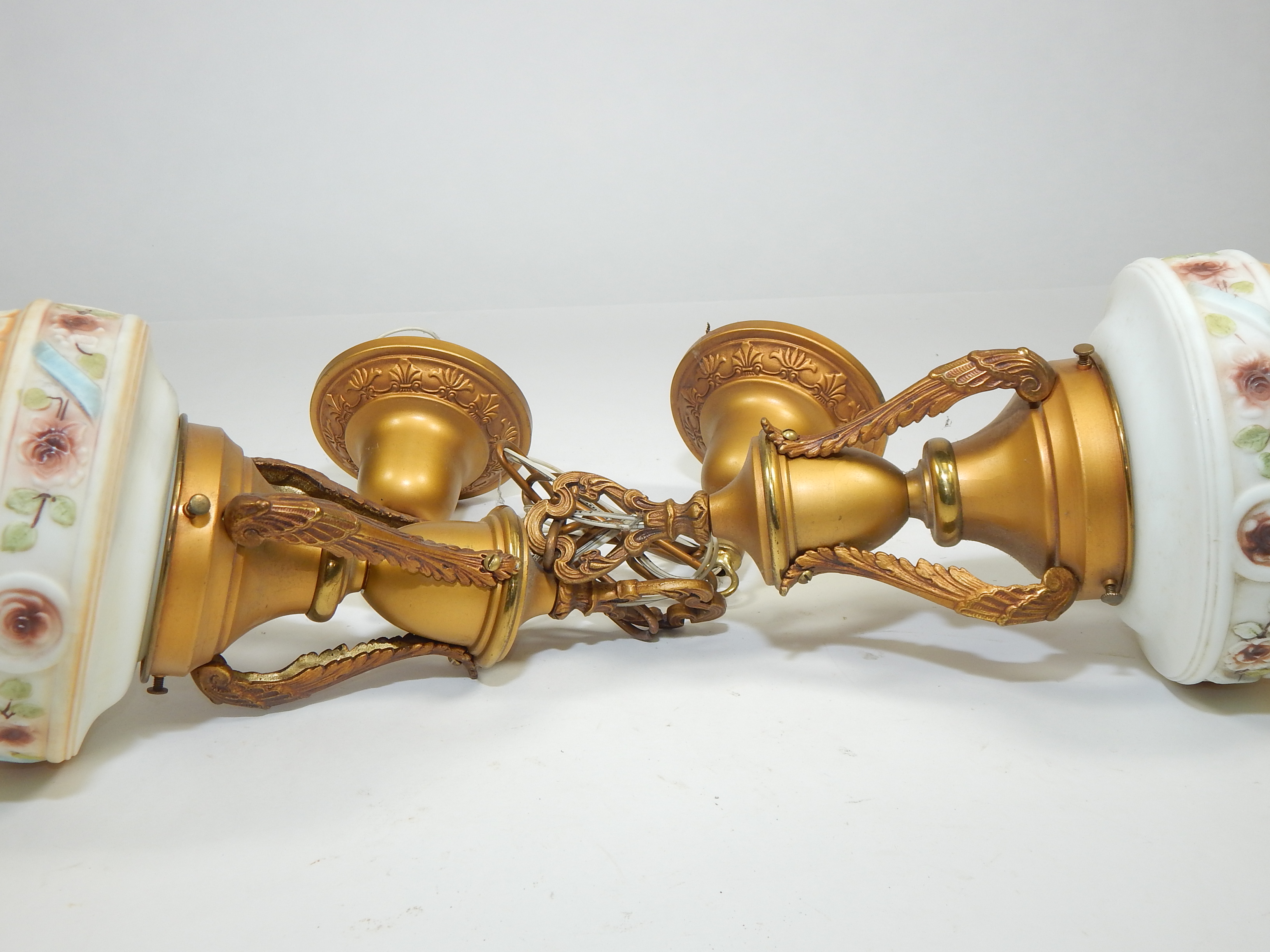 Pair of Vintage Art Deco Hanging Lamps