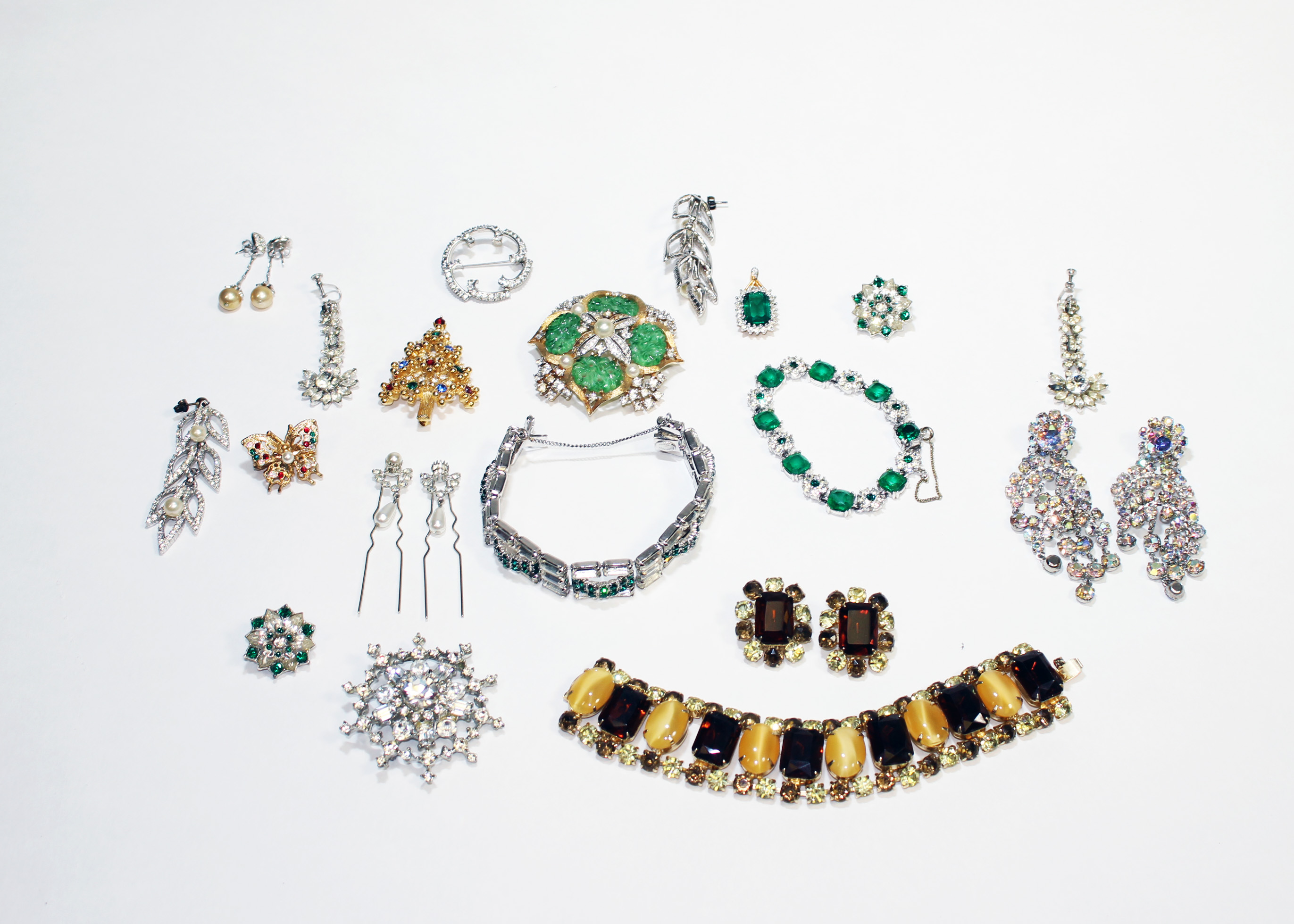 Vintage Collection of Rhinestone Jewelry
