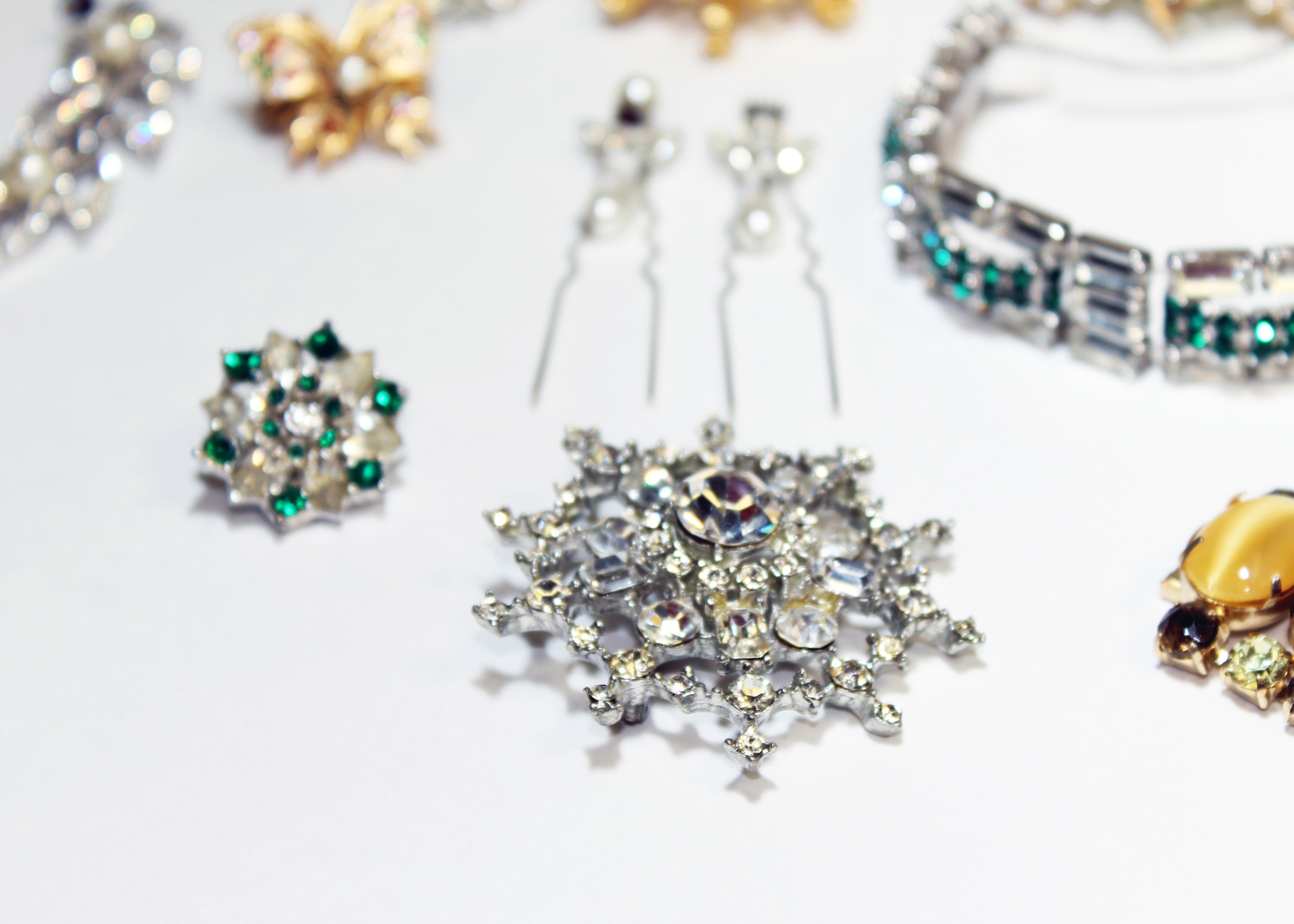 Vintage Collection of Rhinestone Jewelry