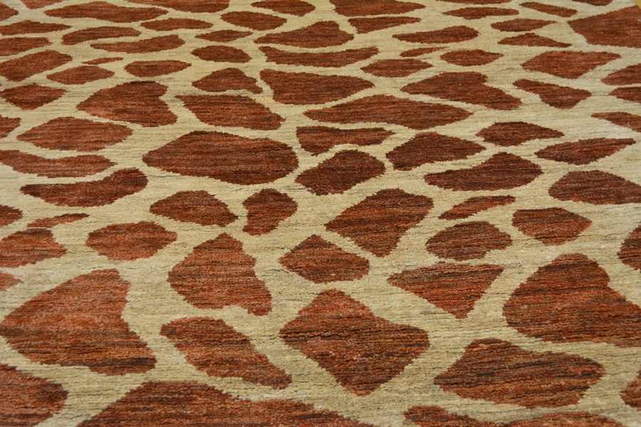 Contemporary Persian Giraffe Design Jute Woven Area Rug