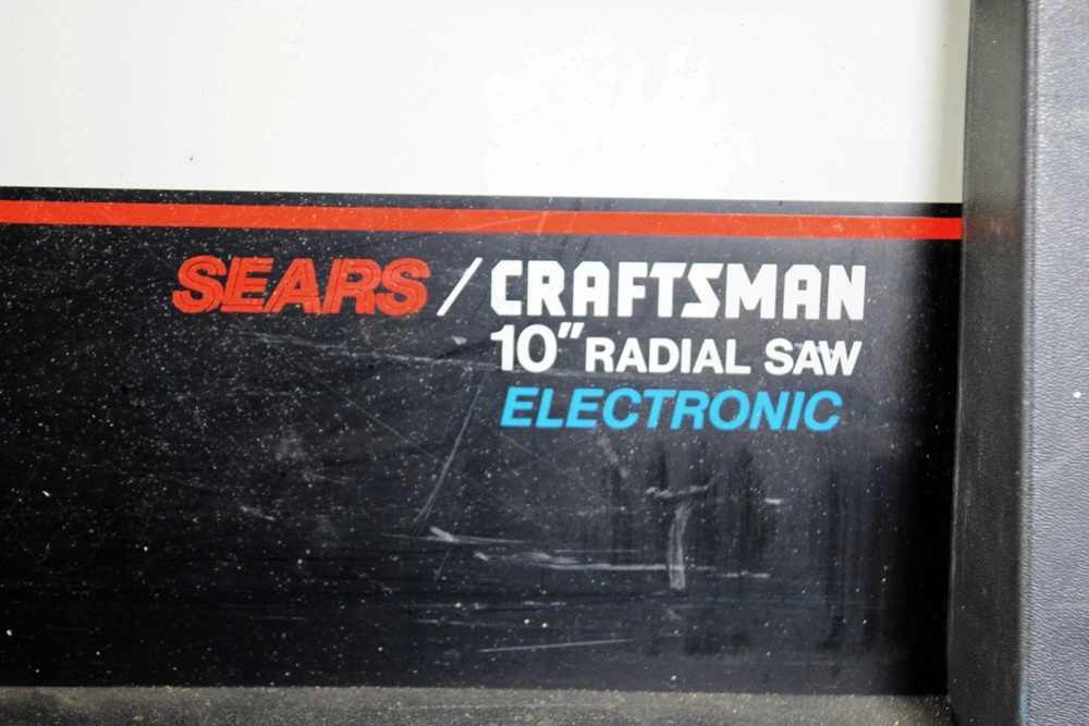Radial Arm Saw with 10" Blade and Cabinet