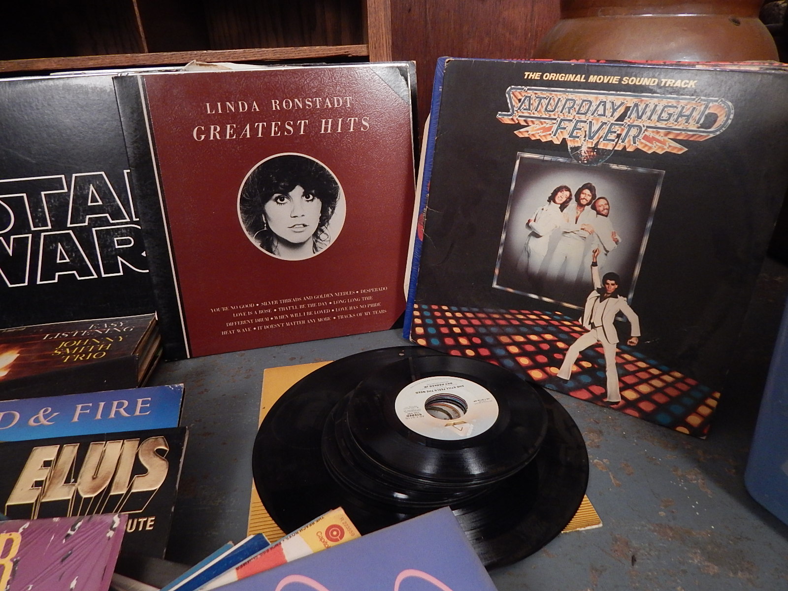 Vintage 33 and 45 rpm Vinyl Record Albums - Classic Rock, Various