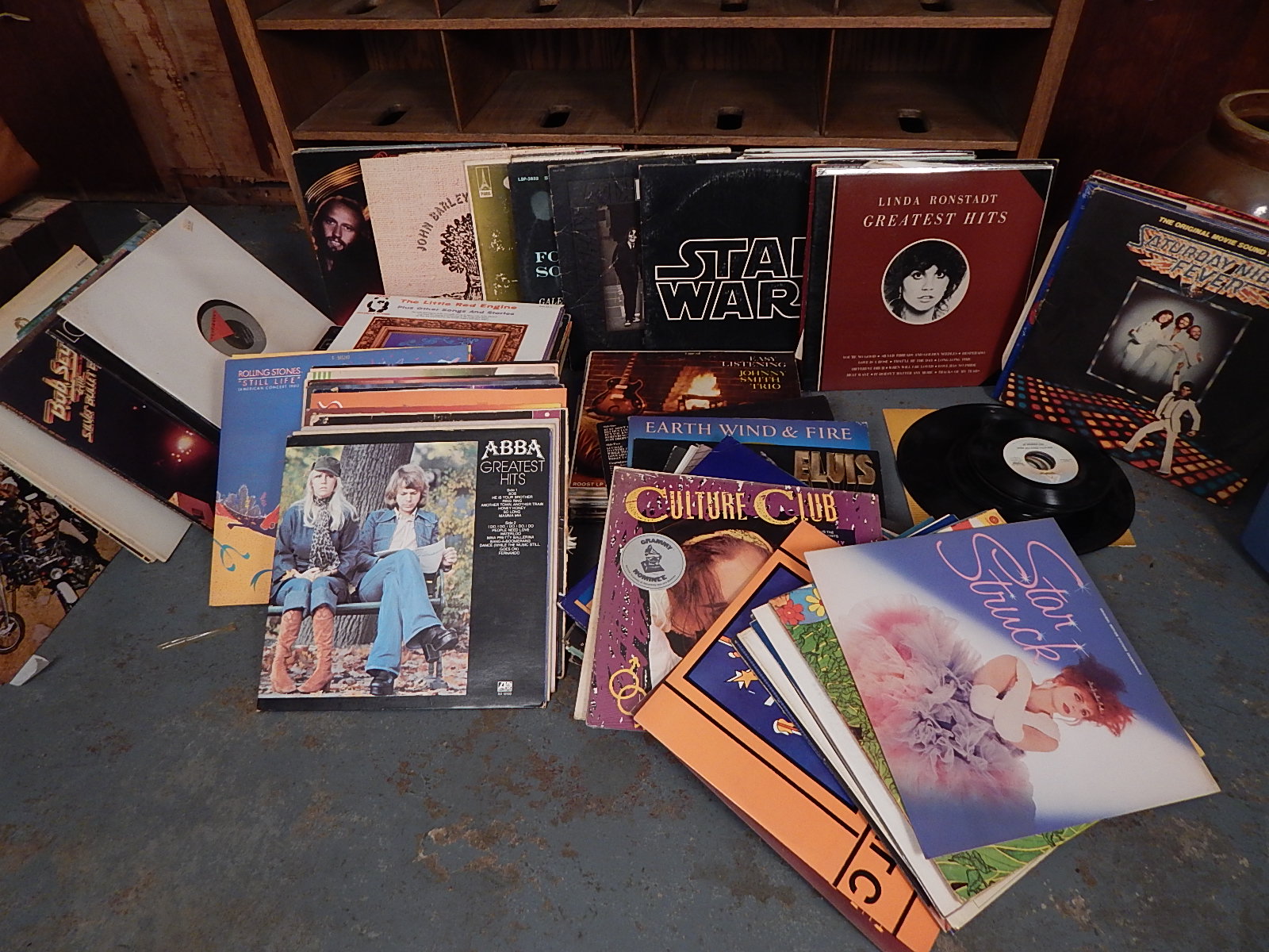 Vintage 33 and 45 rpm Vinyl Record Albums - Classic Rock, Various