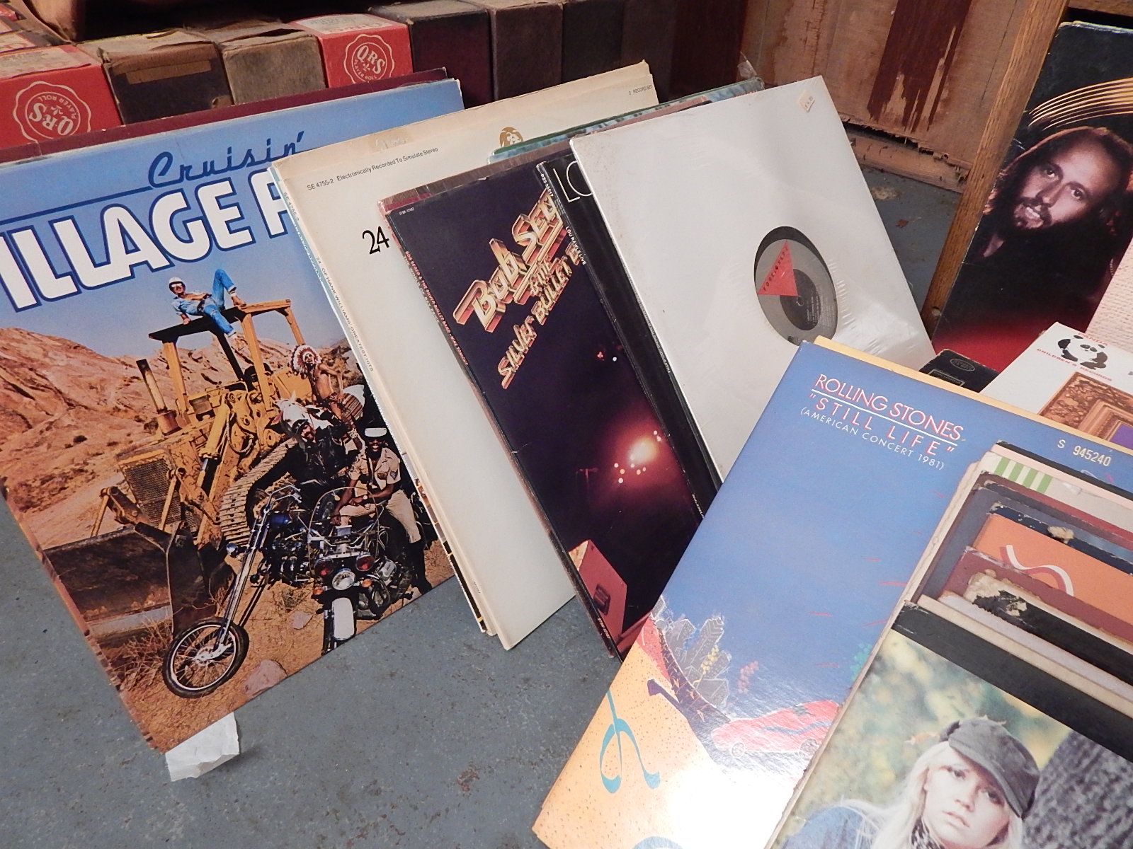 Vintage 33 and 45 rpm Vinyl Record Albums - Classic Rock, Various