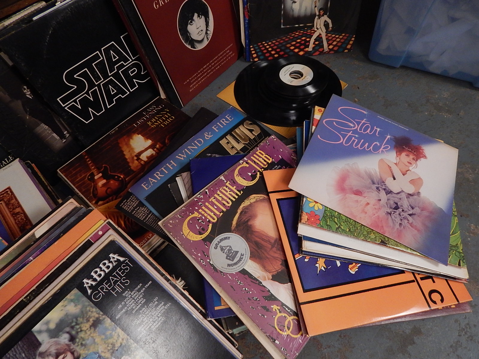 Vintage 33 and 45 rpm Vinyl Record Albums - Classic Rock, Various