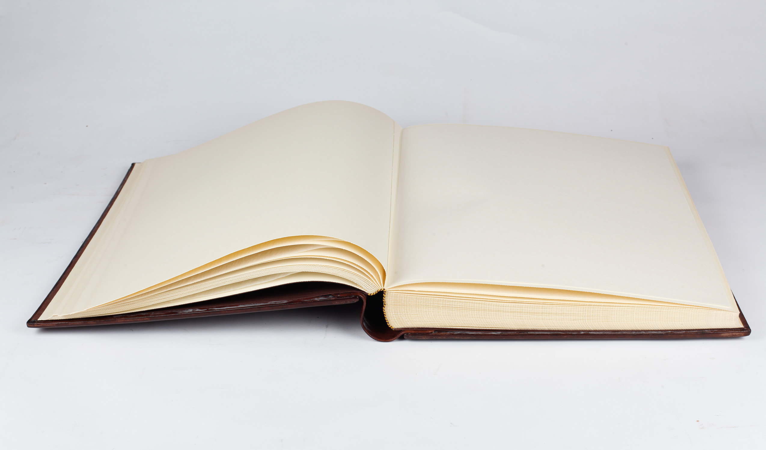 Large Hand-Bound Tooled Leather Book
