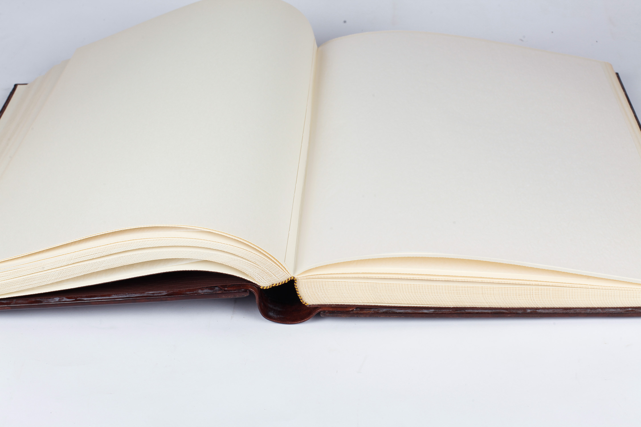 Large Hand-Bound Tooled Leather Book