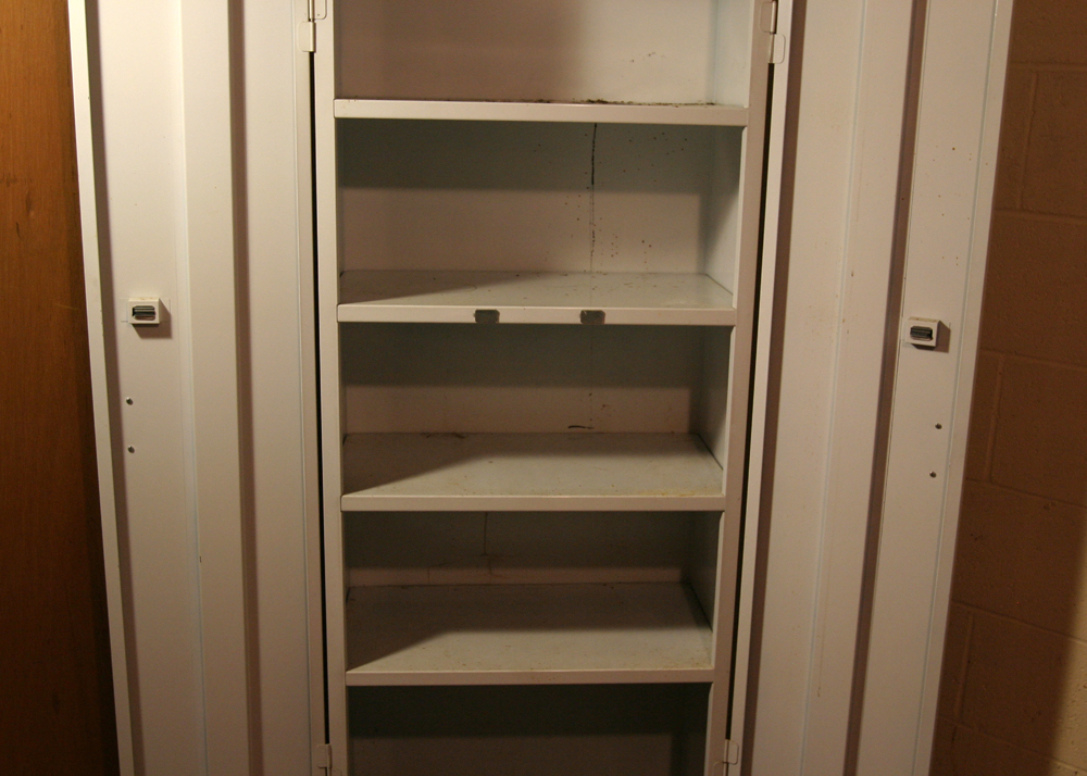 White Metal Storage Cabinet