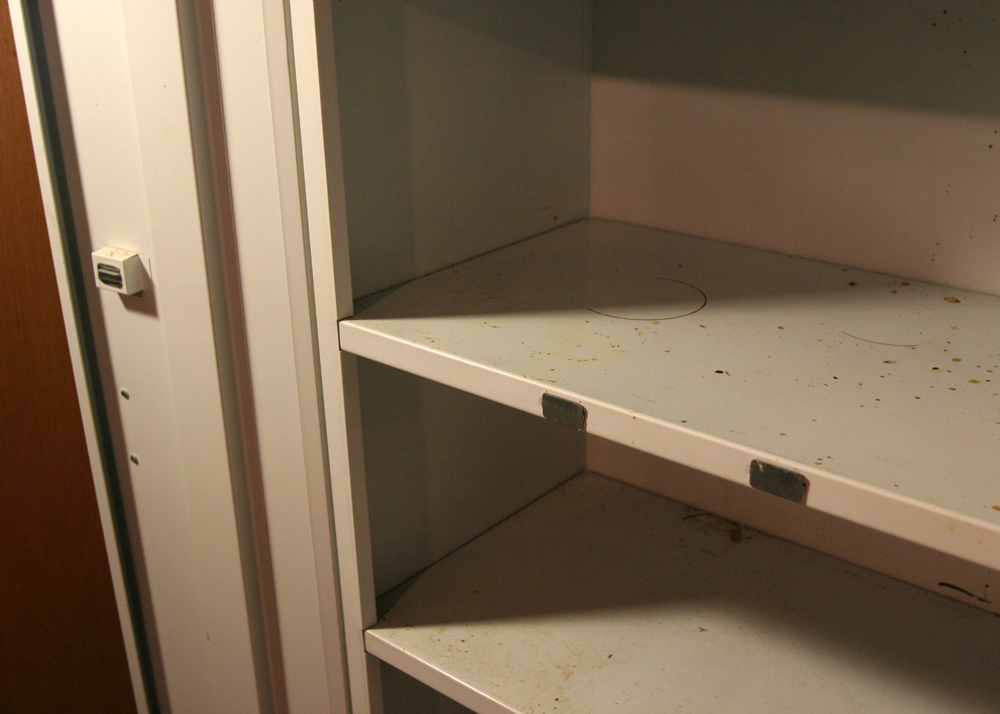 White Metal Storage Cabinet