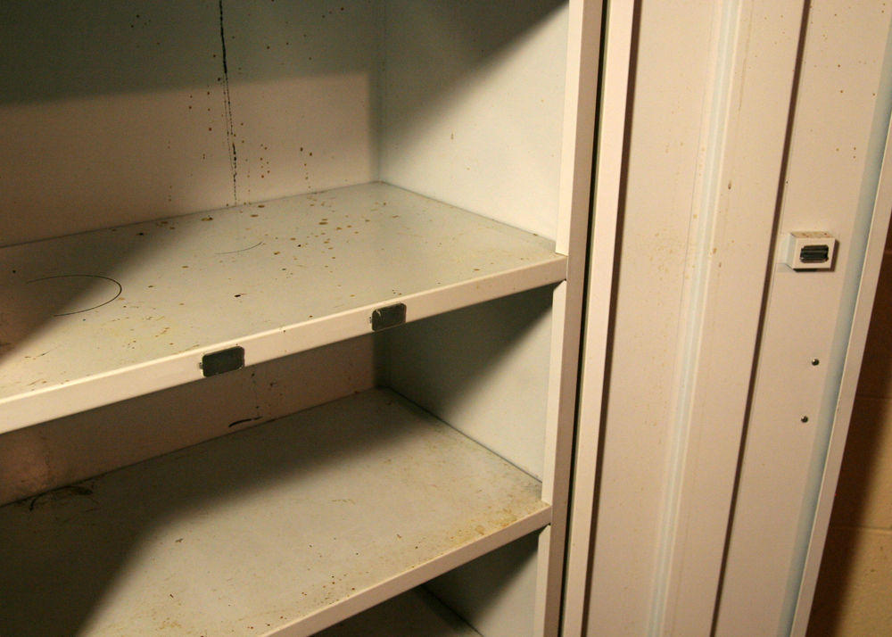 White Metal Storage Cabinet