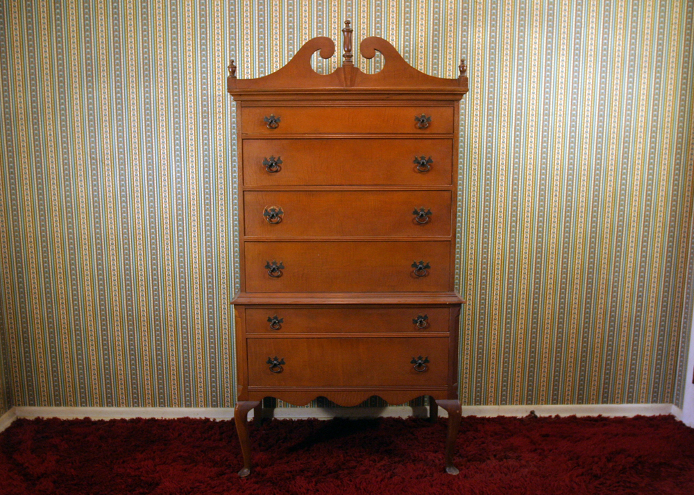 Maple Highboy Chest of Drawers