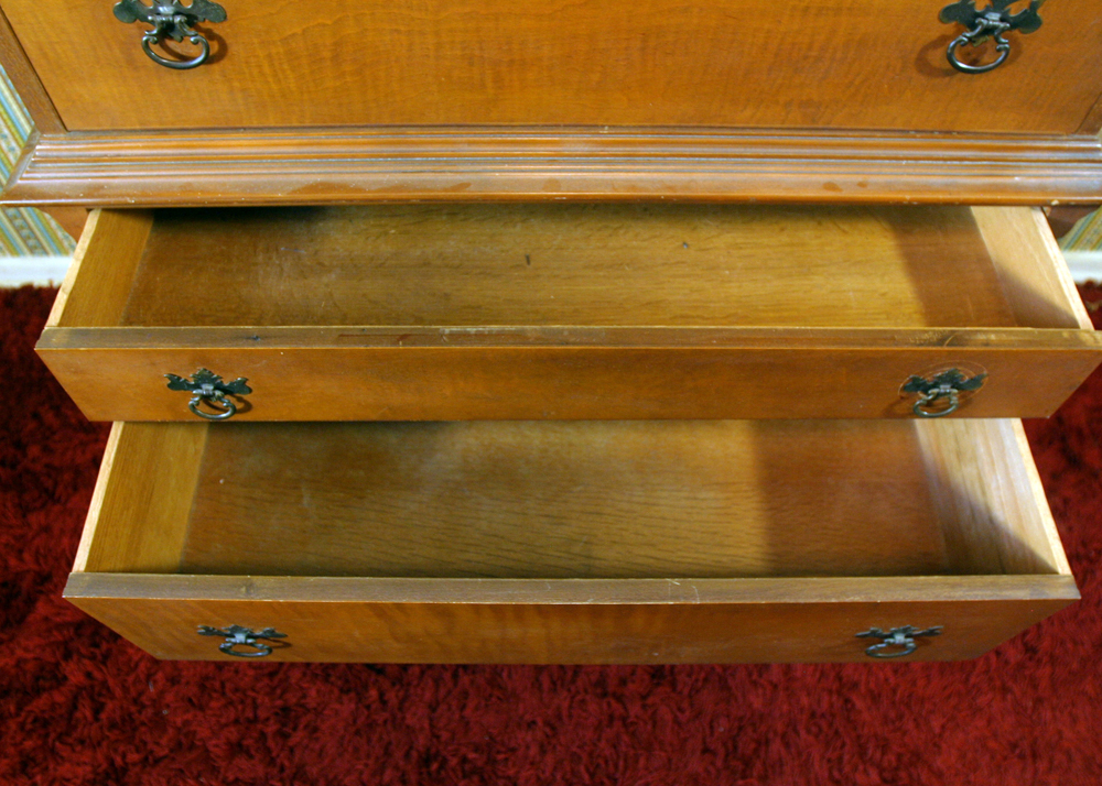 Maple Highboy Chest of Drawers