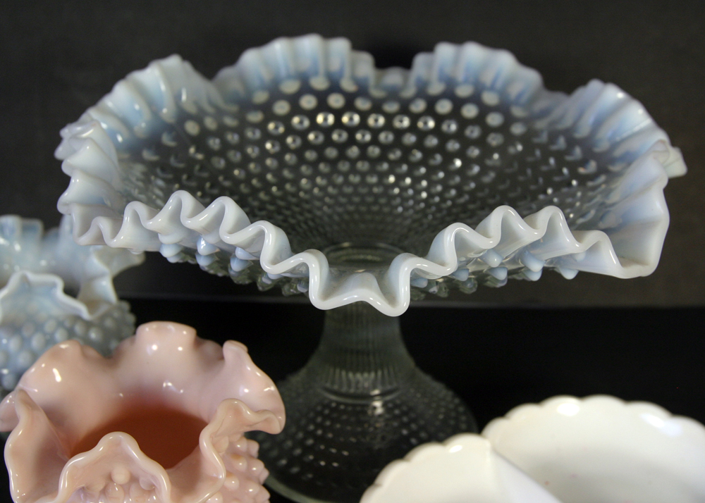 Grouping of Hobnail Glass Vessels