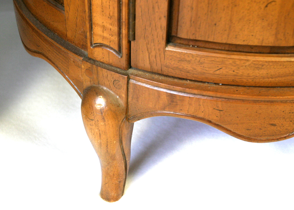 Pair of Round Slate Top End Tables