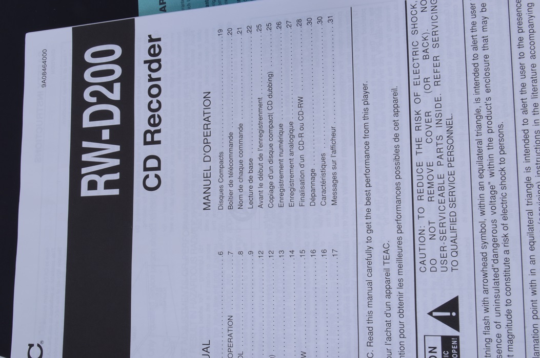 Teac CD Player Recorder