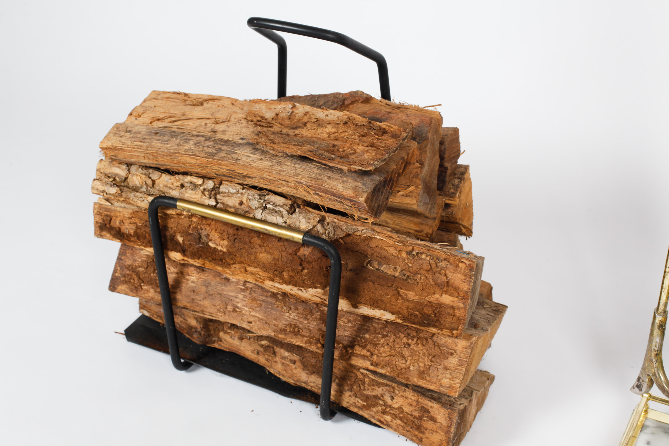 Marble and Gold Tone Metal Fireplace Collection