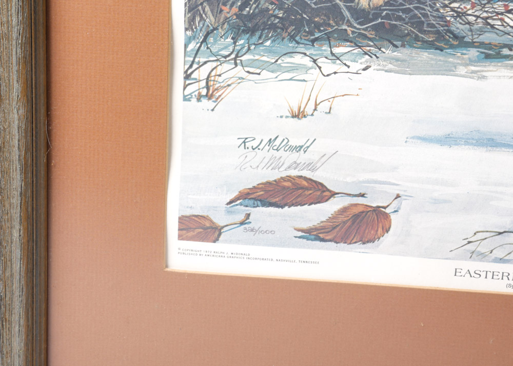 Signed, Limited Edition RJ McDonald Lithographic Prints