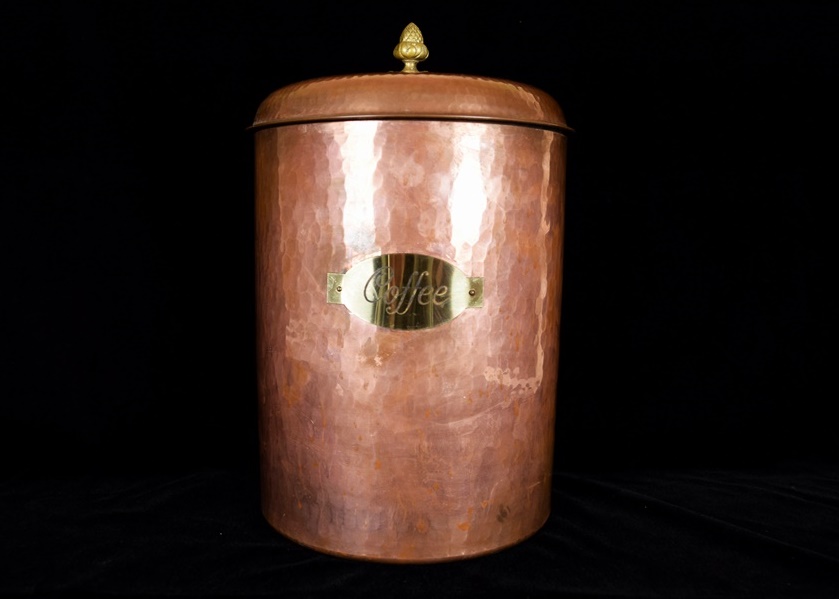 Hammered Copper Coffee Cannister