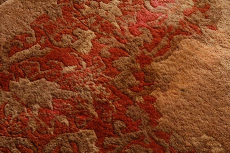 Handwoven Wool Pile Beige Area Rug