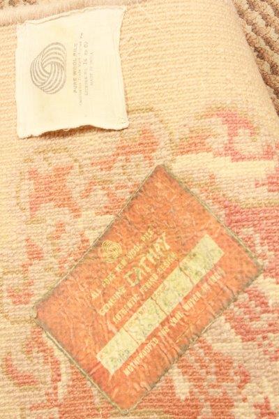 Handwoven Wool Pile Beige Area Rug