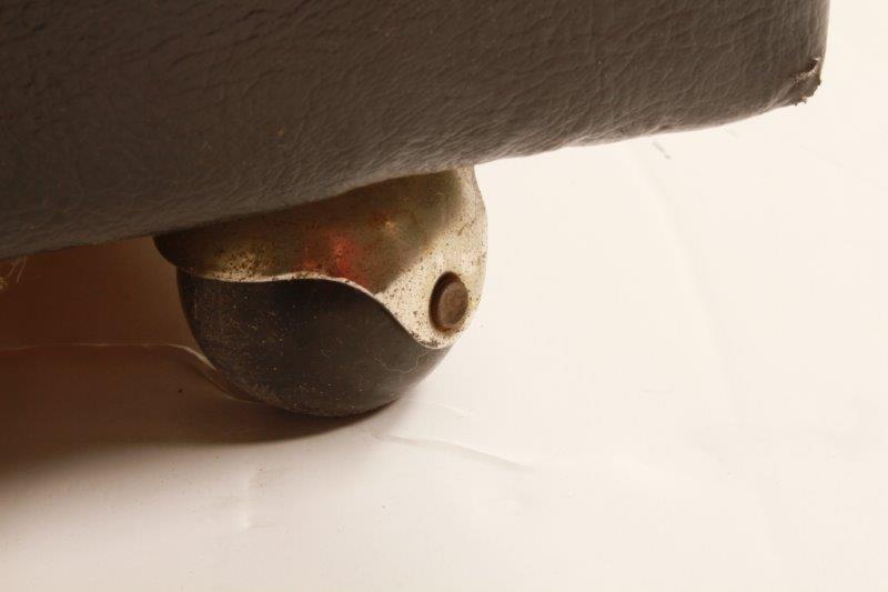 Mid-Century Black Vinyl Armchair