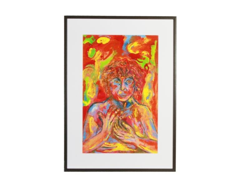 Framed Giclee Titled "The Fear"