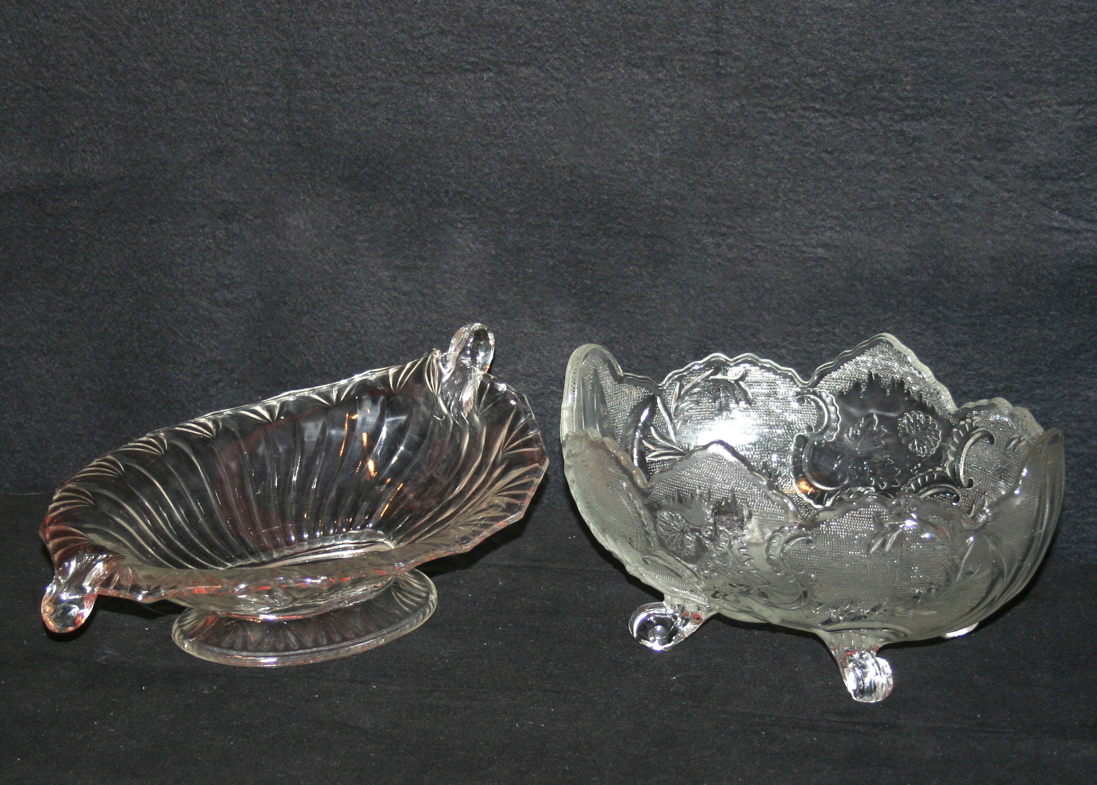 Pair of Distinctive Glass Bowls