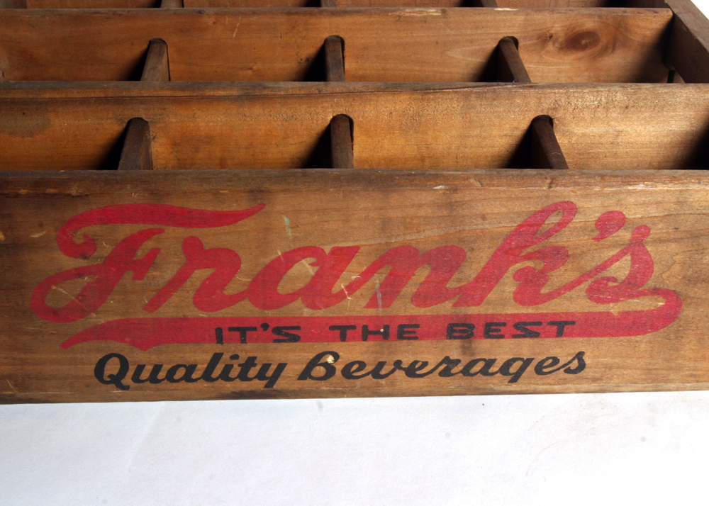 Vintage Frank's Soda Bottle Crate