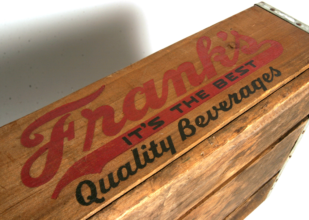 Vintage Frank's Soda Bottle Crate