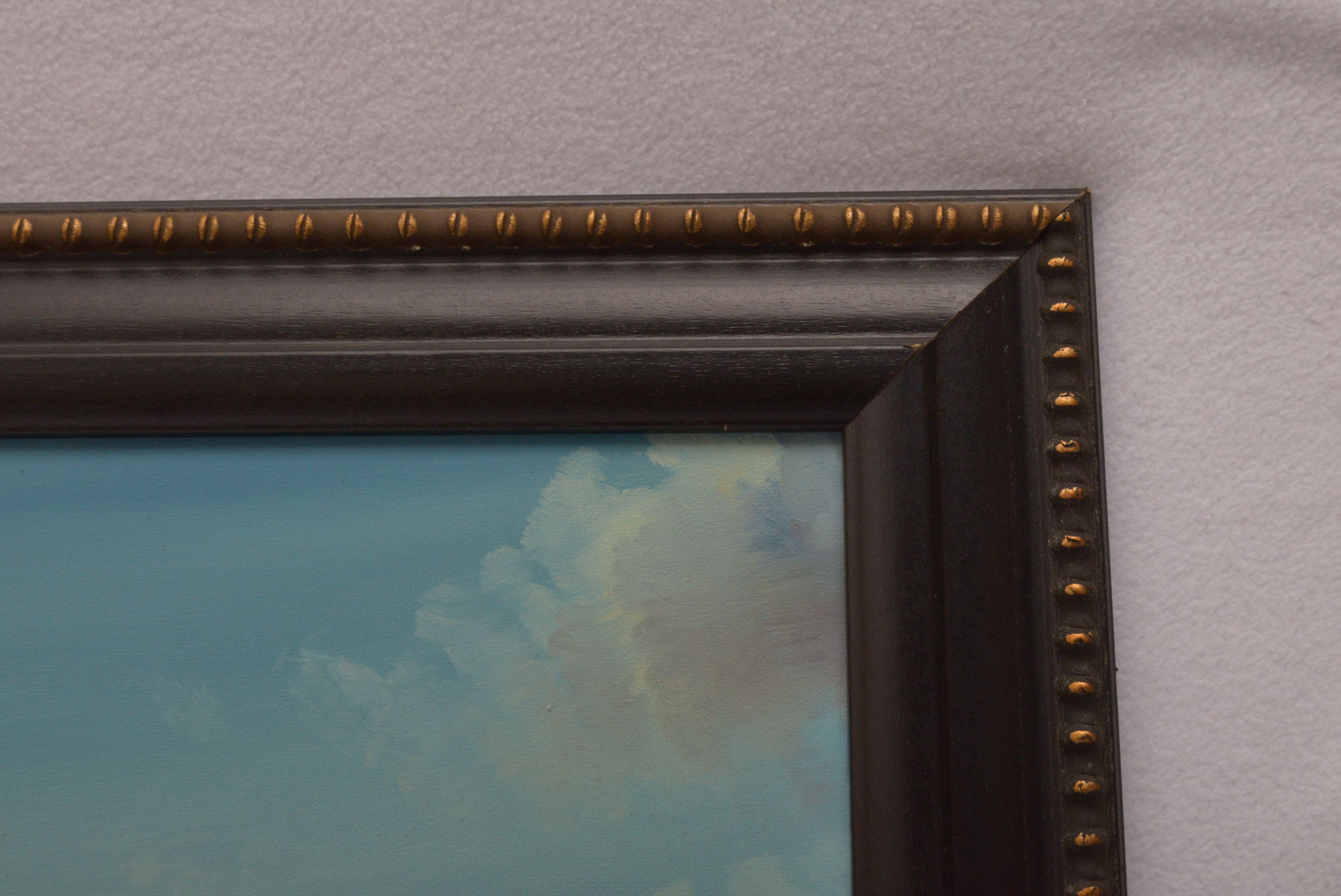 Battling Ships Oil Painting by J Harvey