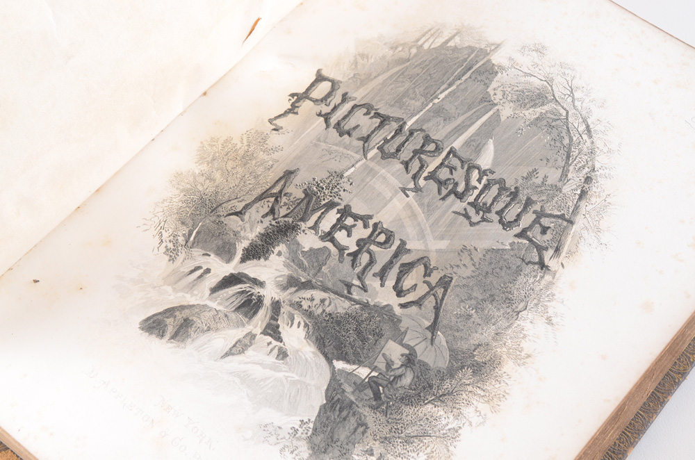 1872 First Edition "Picturesque America" with Engravings