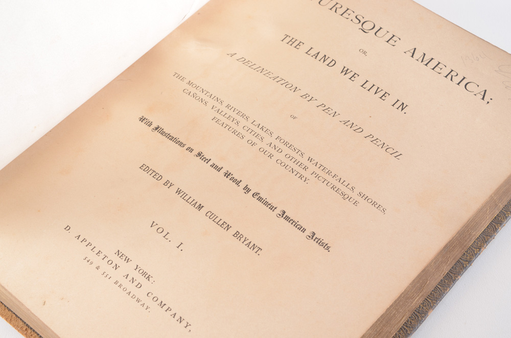 1872 First Edition "Picturesque America" with Engravings
