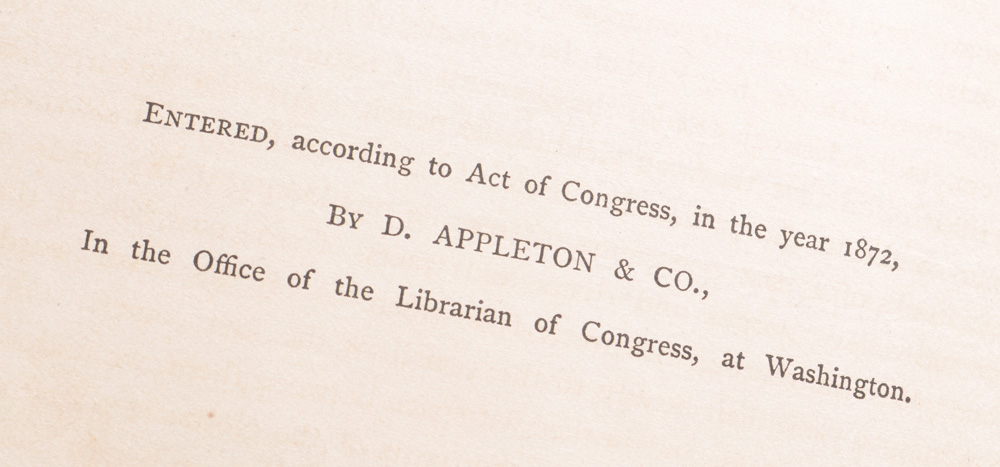 1872 First Edition "Picturesque America" with Engravings