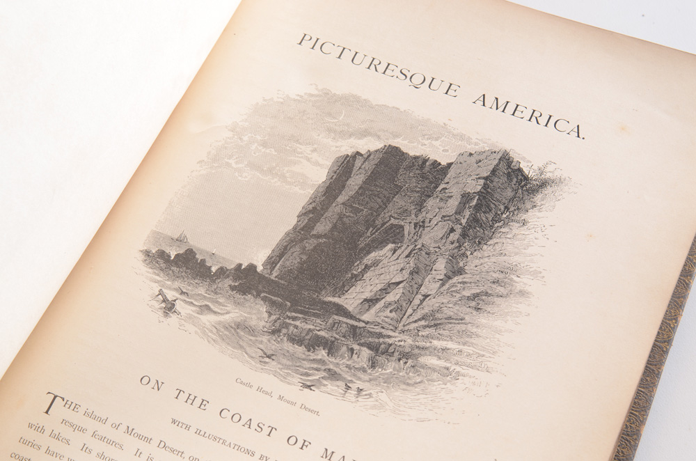 1872 First Edition "Picturesque America" with Engravings