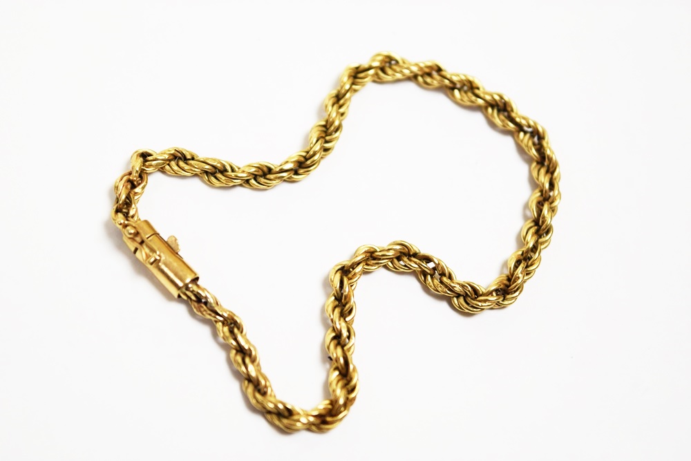 14K Yellow Gold Rope Bracelet