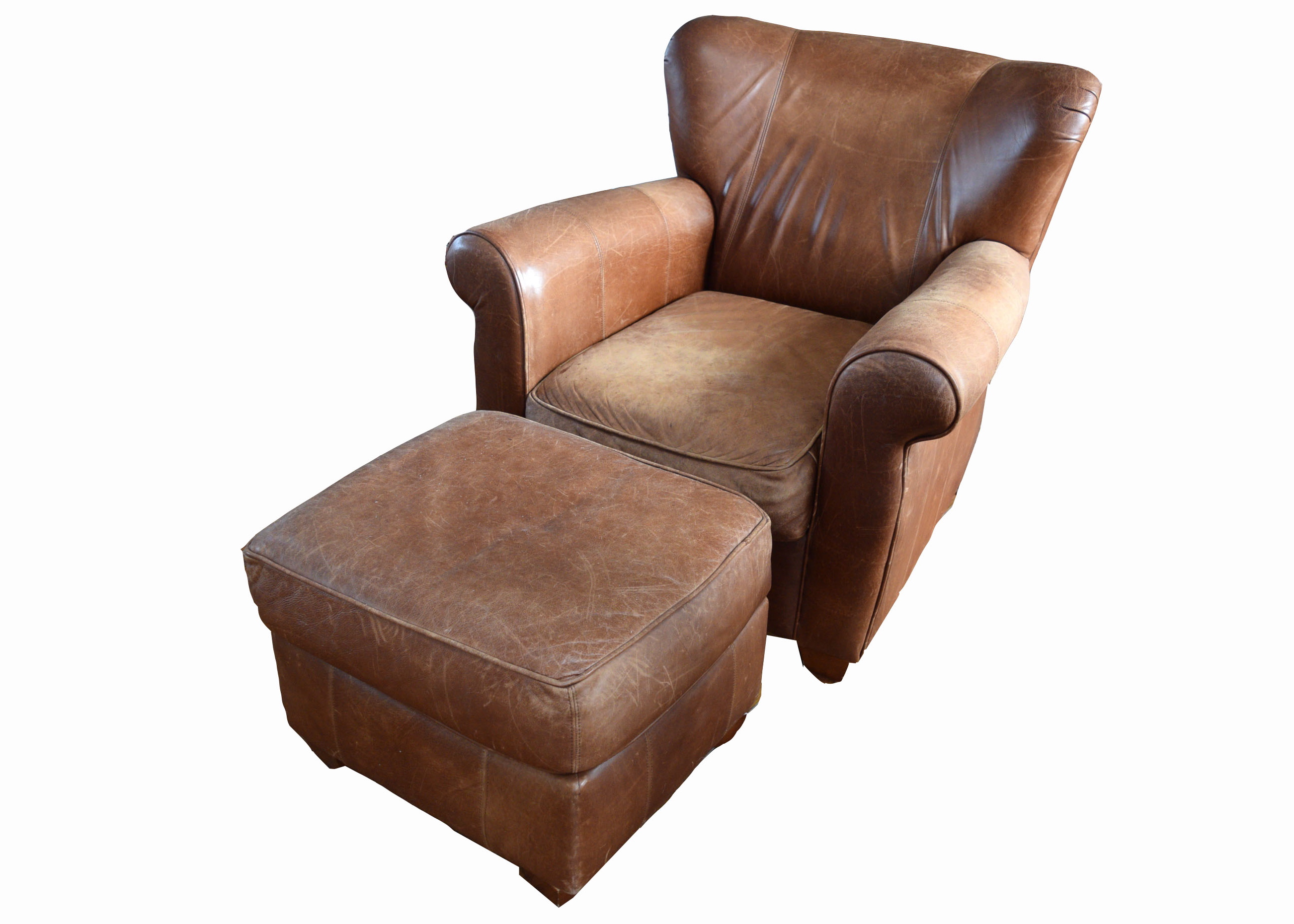 Bauhaus Leather Chair and Ottoman