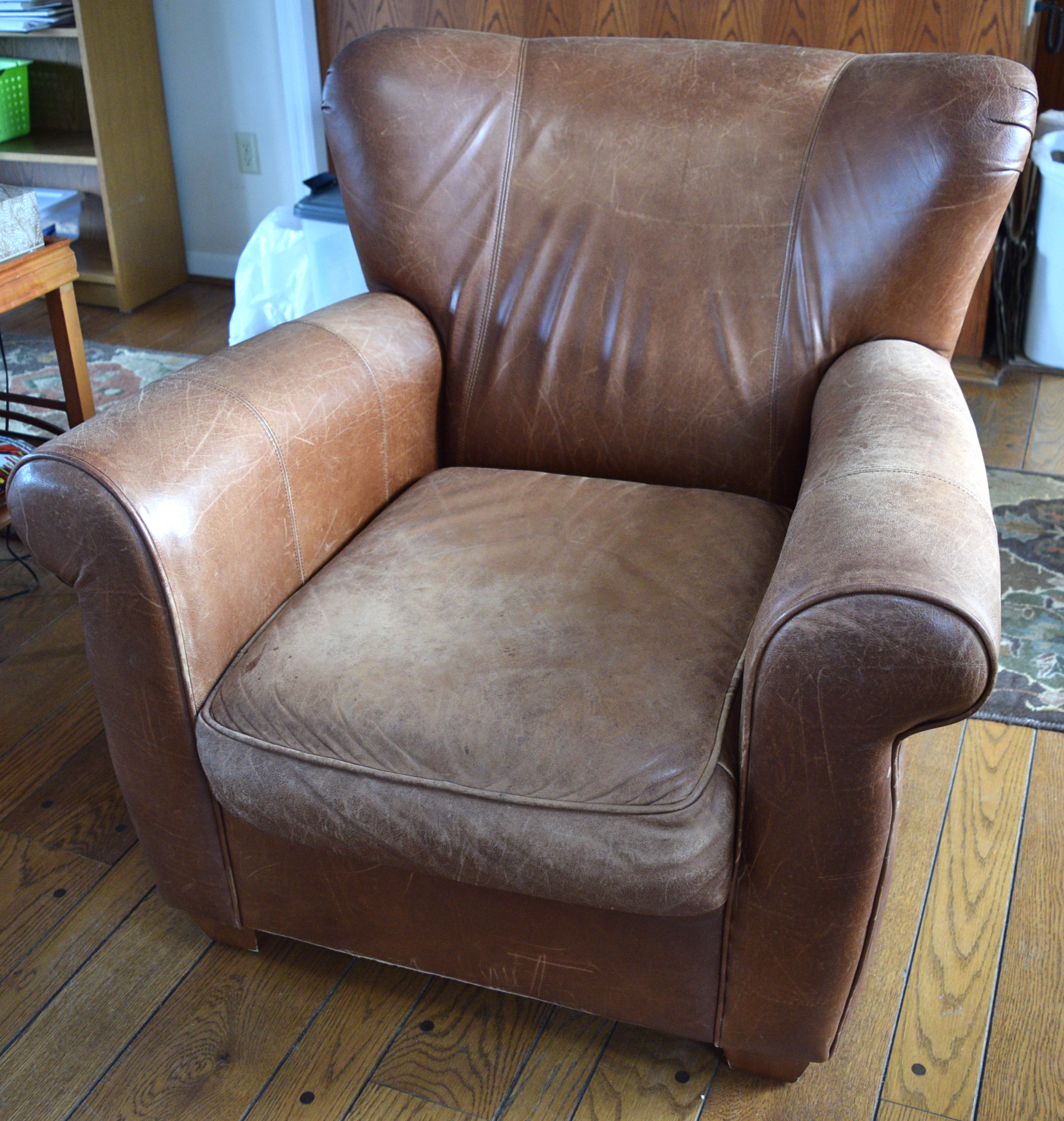 Bauhaus Leather Chair and Ottoman