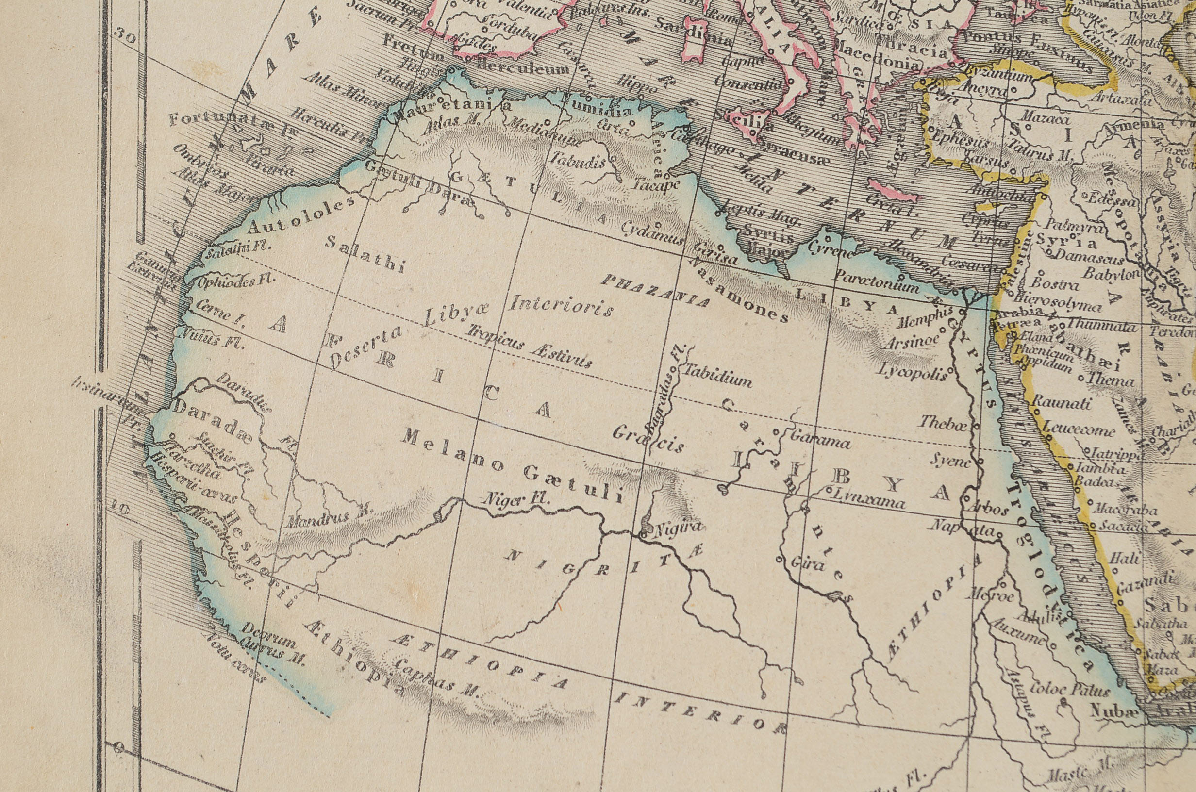 1850 Map of Europe, Africa, and Asia - "Orbis Veteribus Notus"