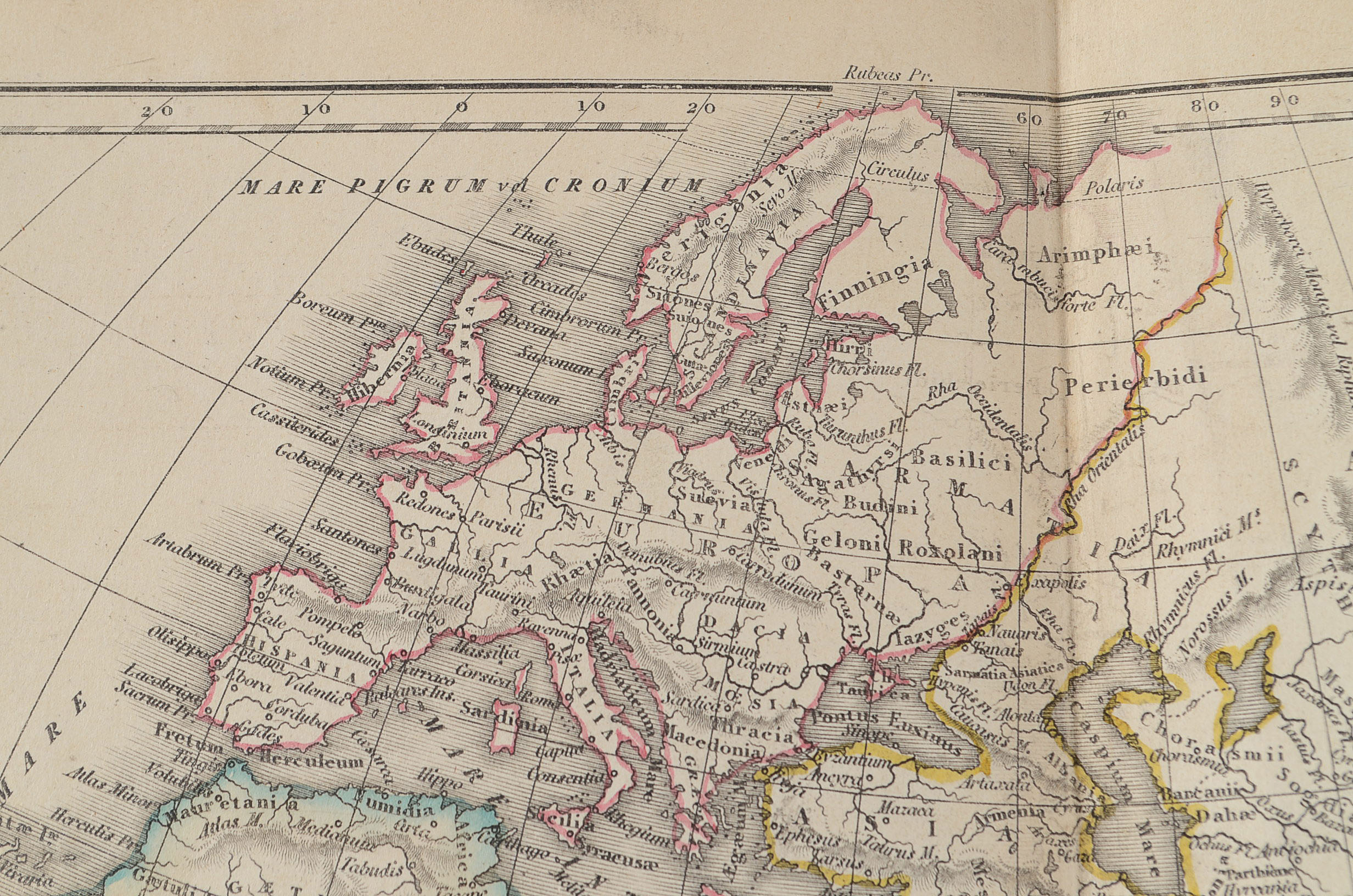 1850 Map of Europe, Africa, and Asia - "Orbis Veteribus Notus"